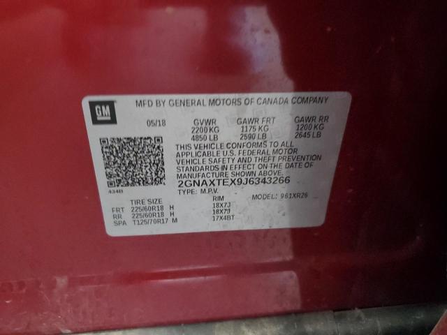 2018 CHEVROLET EQUINOX LT - 2GNAXTEX9J6343266