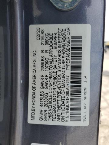 2020 HONDA ACCORD SPORT 1HGCV1F38LA072537