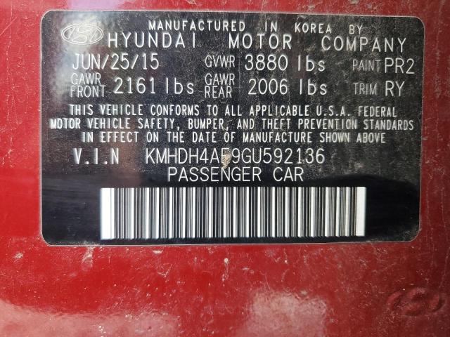 2016 HYUNDAI ELANTRA SE - KMHDH4AE9GU592136