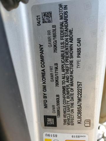 2021 CHEVROLET SPARK KL8CB6SA7MC222757