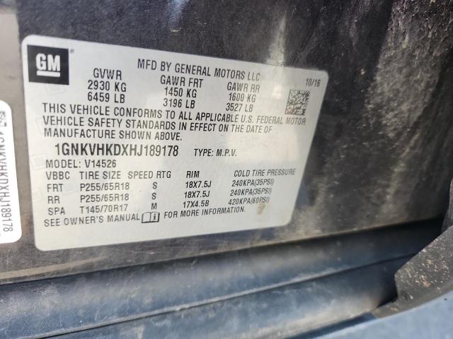 2017 CHEVROLET TRAVERSE L 1GNKVHKDXHJ189178