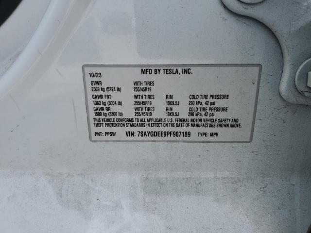 2023 TESLA MODEL Y 7SAYGDEE9PF907189