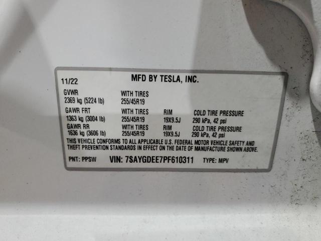 2023 TESLA MODEL Y 7SAYGDEE7PF610311