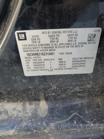 2016 CHEVROLET SILVERADO - 1GCVKREC1GZ310431