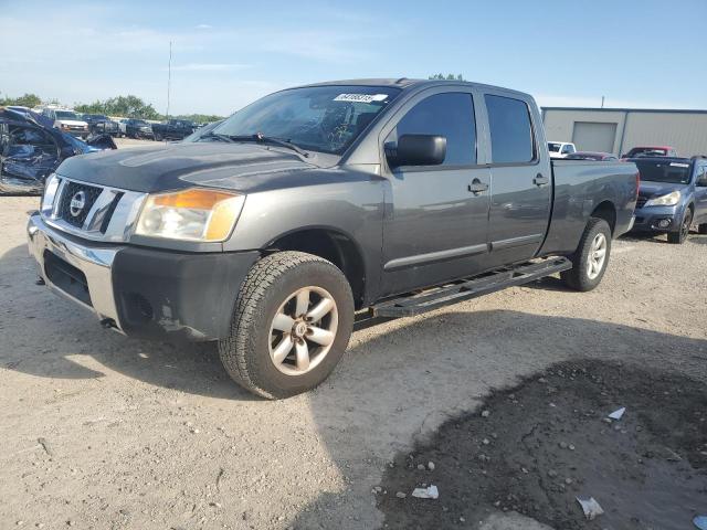 NISSAN TITAN XE 2008 gray crew pic flexible fuel 1N6BA07FX8N334757 photo #1