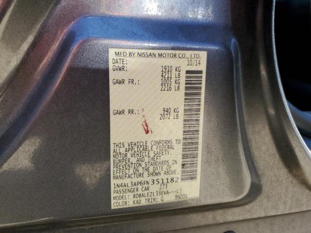 2015 NISSAN ALTIMA 2.5 1N4AL3AP6FN351182