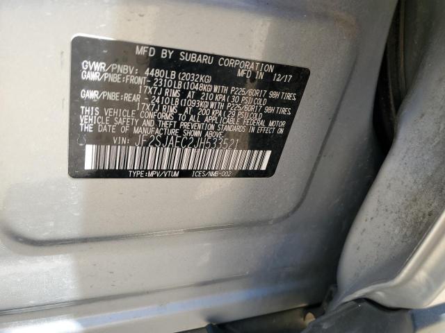 2018 SUBARU FORESTER 2 JF2SJAEC2JH533521