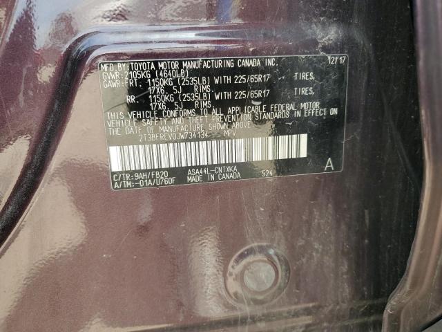 2018 TOYOTA RAV4 LE 2T3BFREV0JW734134