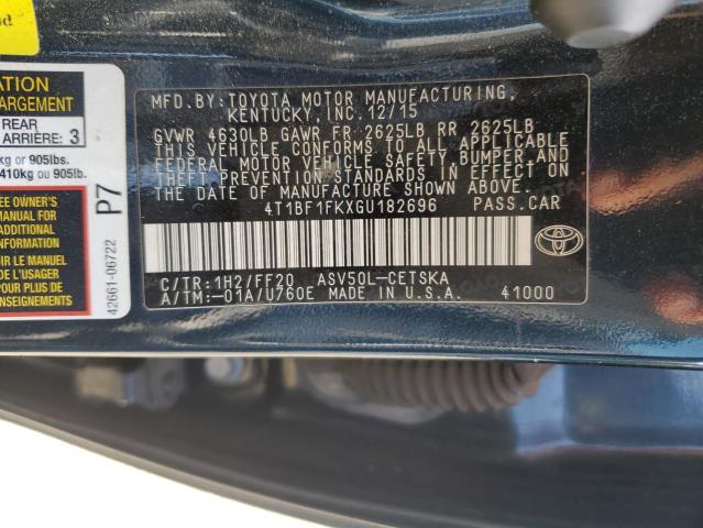 2016 TOYOTA CAMRY LE 4T1BF1FKXGU182696