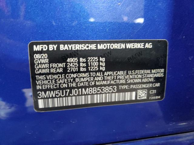 2021 BMW M340I 3MW5U7J01M8B53853
