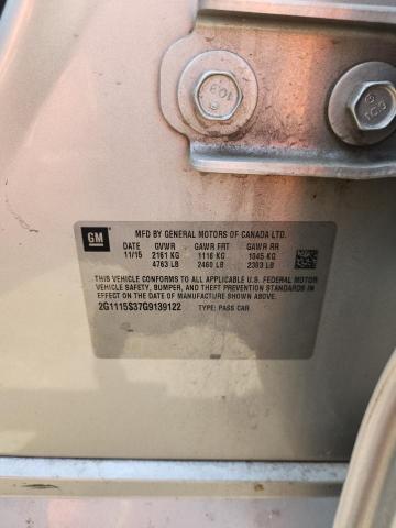 2016 CHEVROLET IMPALA LT 2G1115S37G9139122
