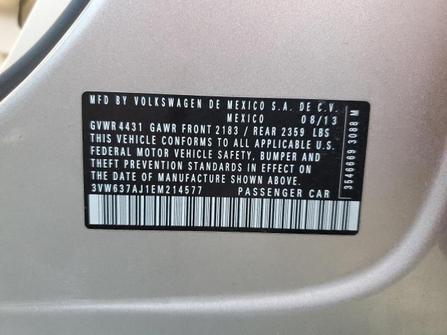 2014 VOLKSWAGEN JETTA HYBR - 3VW637AJ1EM214577