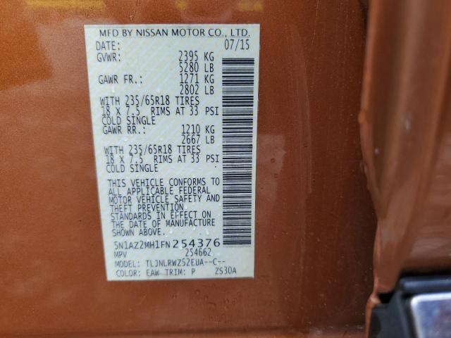 2015 NISSAN MURANO S 5N1AZ2MH1FN254376