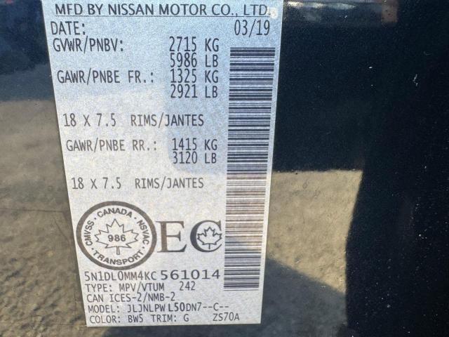 2019 INFINITI QX60 LUXE 5N1DL0MM4KC561014