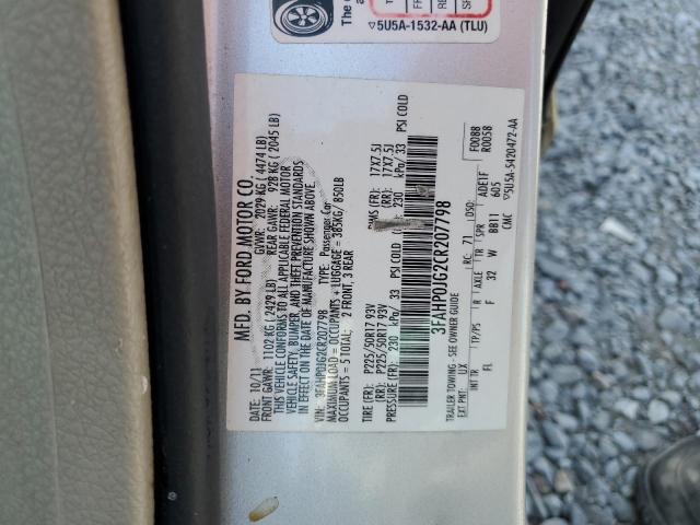 2012 FORD FUSION SEL - 3FAHP0JG2CR207798