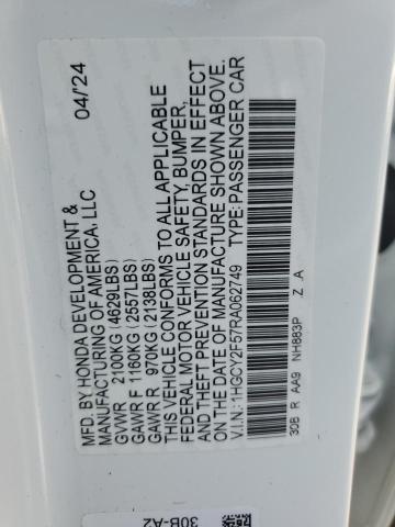 2024 HONDA ACCORD HYB 1HGCY2F57RA062749