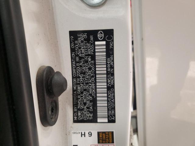 2020 TOYOTA PRIUS L JTDKARFU9L3106518