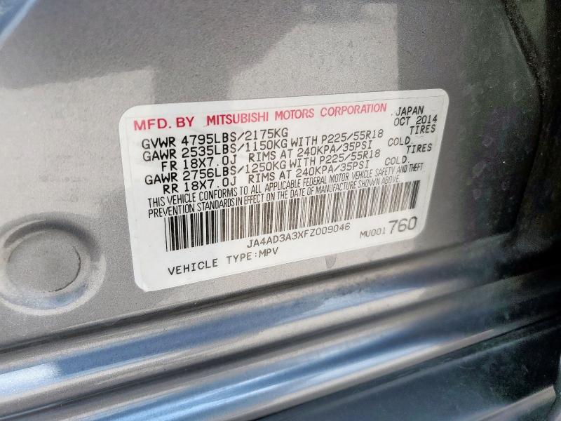 2015 MITSUBISHI OUTLANDER - JA4AD3A3XFZ009046