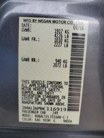 2017 NISSAN ALTIMA 2.5 - 1N4AL3AP9HC116919