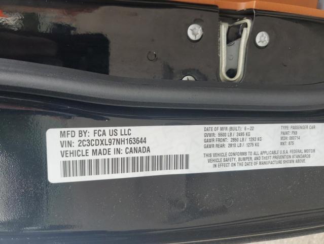2022 DODGE CHARGER SRT HELLCAT 2C3CDXL97NH163644