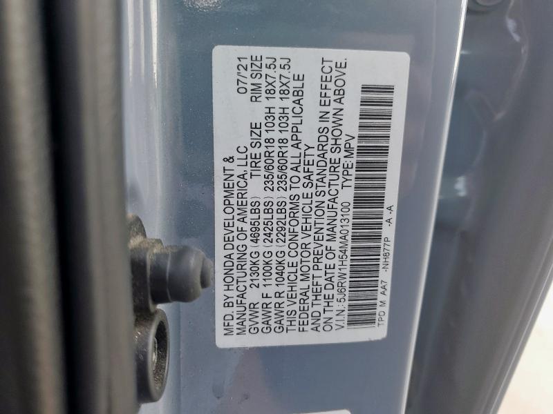 2021 HONDA CR-V EX 5J6RW1H54MA013100