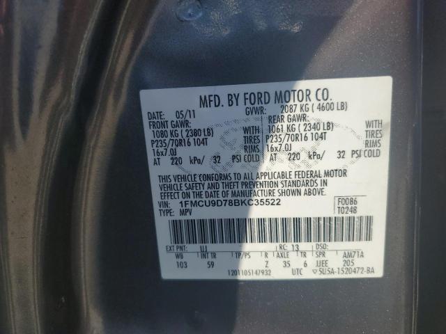 2011 FORD ESCAPE XLT - 1FMCU9D78BKC35522