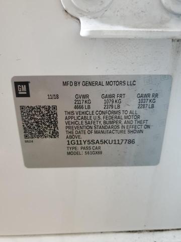 2019 CHEVROLET IMPALA LS 1G11Y5SA5KU117786