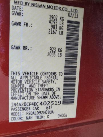 2013 NISSAN LEAF S - 1N4AZ0CP4DC402519