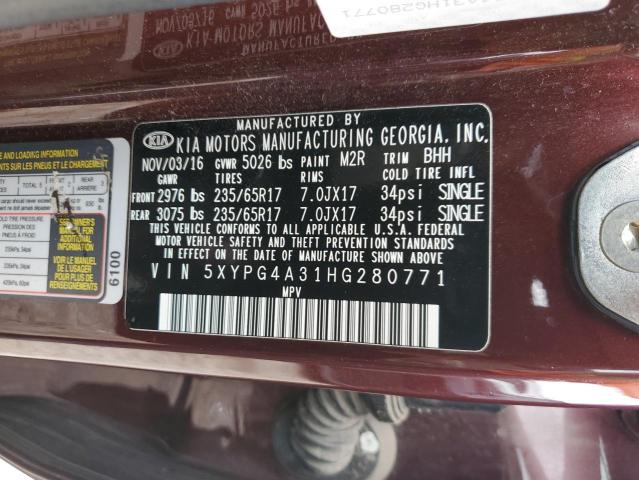 2017 KIA SORENTO LX - 5XYPG4A31HG280771
