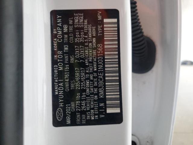 2022 HYUNDAI TUCSON SEL KM8JBCAE1NU031568