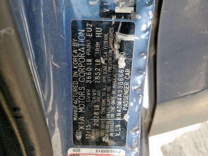 2016 KIA RIO LX KNADM4A33G6662830