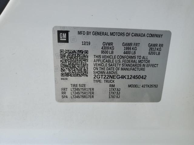 2019 GMC SIERRA K25 2GT22NEG4K1245042