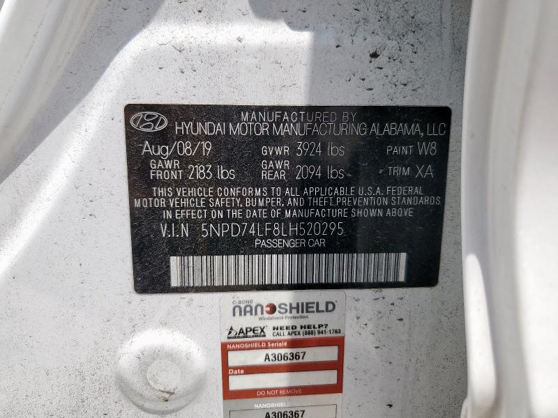 2020 HYUNDAI ELANTRA SE - 5NPD74LF8LH520295