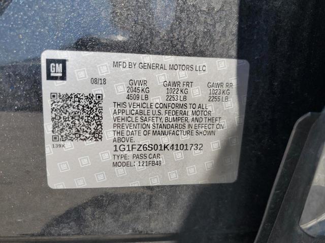 2019 CHEVROLET BOLT EV PR 1G1FZ6S01K4101732
