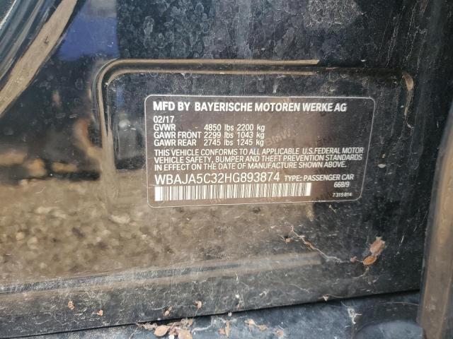 2017 BMW 530 I WBAJA5C32HG893874