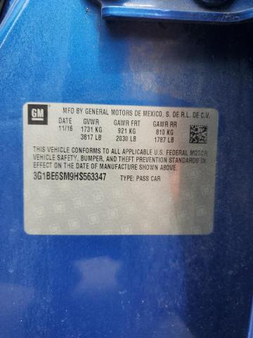 2017 CHEVROLET CRUZE LT 3G1BE6SM9HS563347