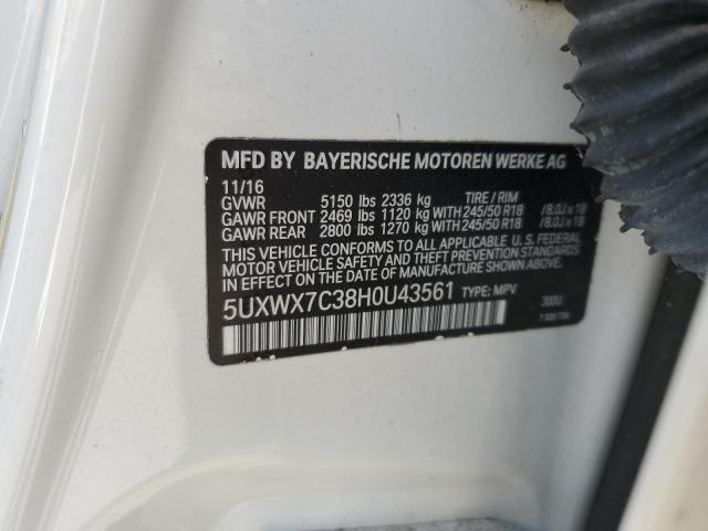 2017 BMW X3 XDRIVE3 - 5UXWX7C38H0U43561