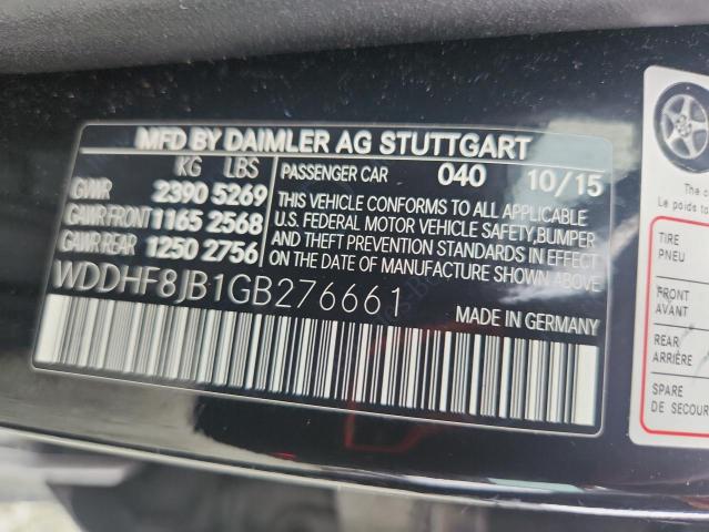 2016 MERCEDES-BENZ 108 WDDHF8JB1GB276661