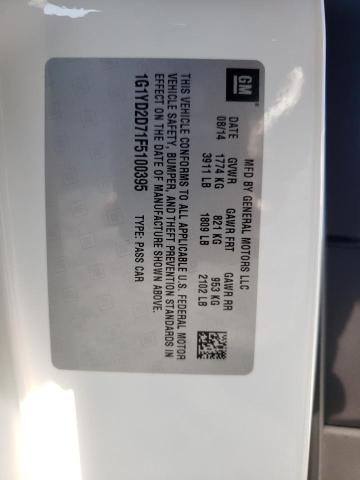 2015 CHEVROLET CORVETTE S 1G1YD2D71F5100395