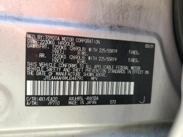 2021 TOYOTA VENZA LE JTEAAAAHXMJ044790
