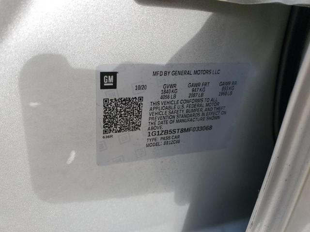 2021 CHEVROLET MALIBU LS - 1G1ZB5ST8MF033068