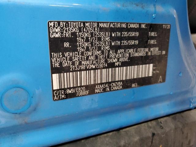 2021 TOYOTA RAV4 ADVEN - 2T3J1RFV0MW159014