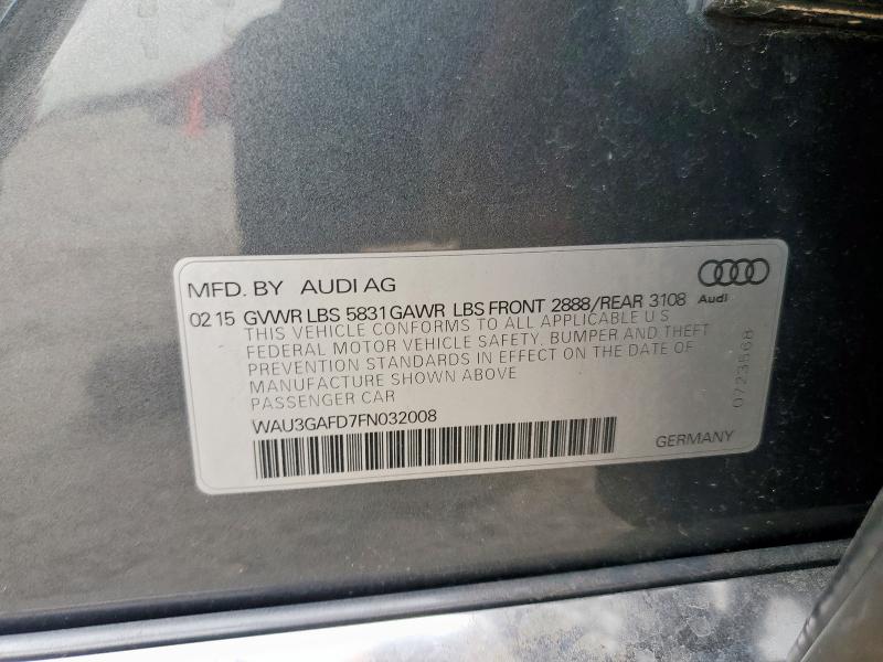 2015 AUDI A8 L QUATT WAU3GAFD7FN032008