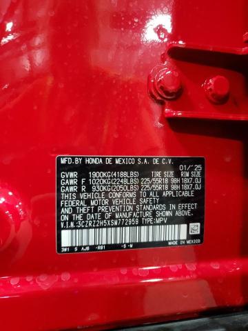 2025 HONDA HR-V SPORT 3CZRZ2H5XSM772959