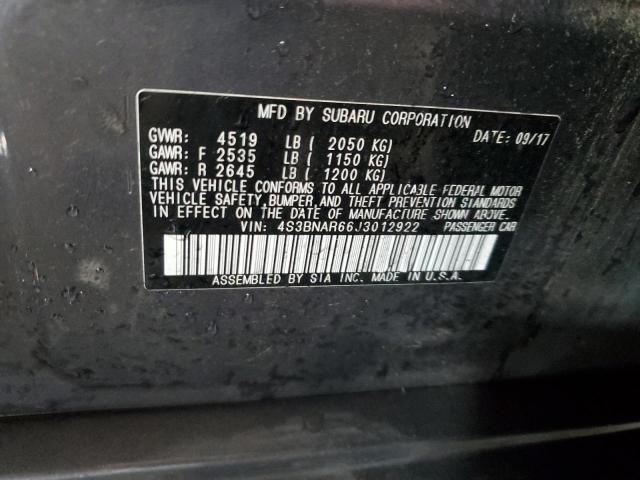 2018 SUBARU LEGACY SPO 4S3BNAR66J3012922