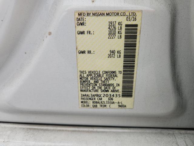 2016 NISSAN ALTIMA 2.5 1N4AL3AP8GC203435