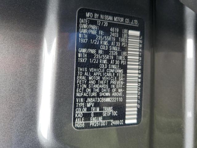 2021 NISSAN ROGUE SL JN8AT3CB6MW222110