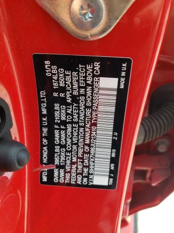 2018 HONDA CIVIC SPOR - SHHFK7H96JU213410