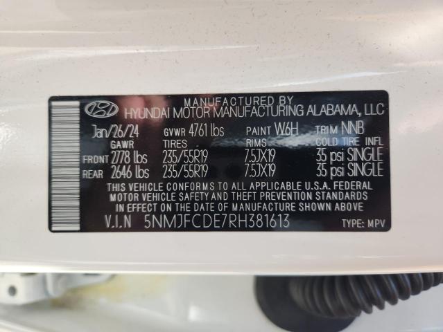 2024 HYUNDAI TUCSON SEL - 5NMJFCDE7RH381613