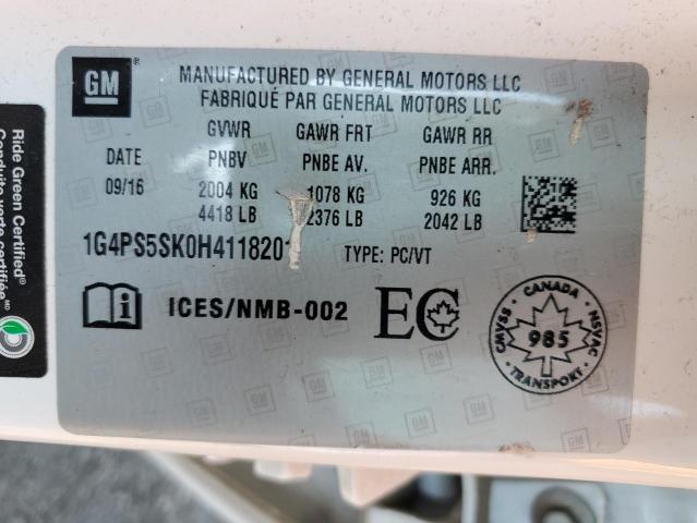 2017 BUICK VERANO 1G4PS5SK0H4118201